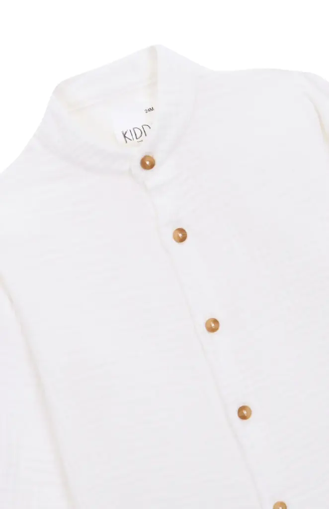 CAMISA MAO BAMBULA BLANCA BOTONES TORTUGA