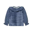 BLUSA MAXI CUELLO CHESS MARGARITAS