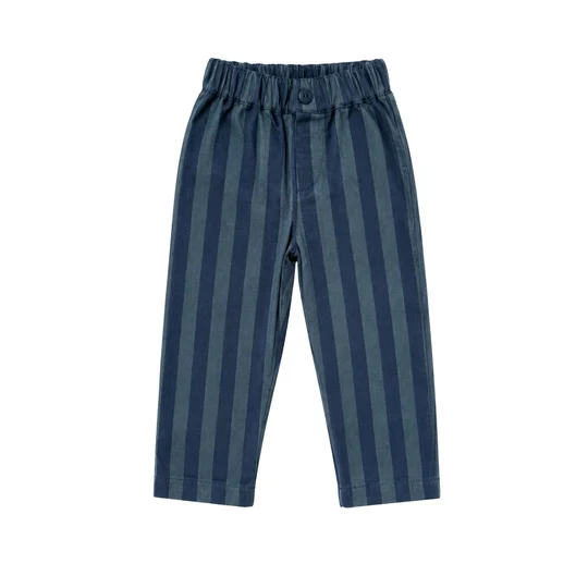PANTALÓN RECTO MICROPANA NIÑO RAYAS GRUESAS AZULES CIRCO