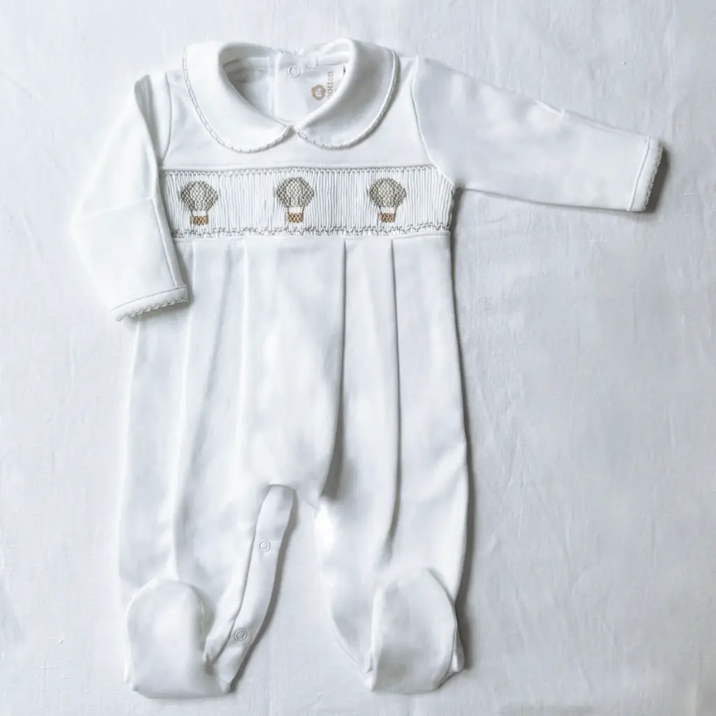 Pijama enterizo globos blanco