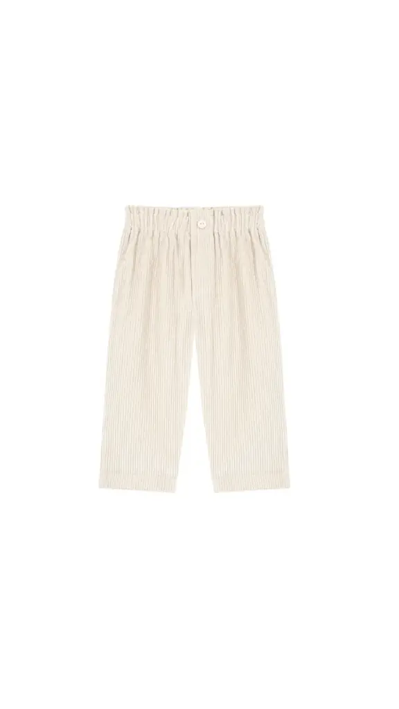 PANTALON PAPER PANA GRUESA CREMA