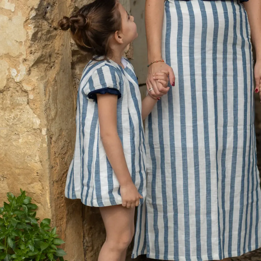 Falda mujer Lino 'Le ciel bleu'