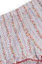 PANTALÓN CORTO VICHY AZUL FLORES ROJAS