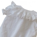 Pelele cuello nido de abeja blanco