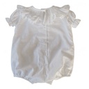 Pelele cuello nido de abeja blanco 