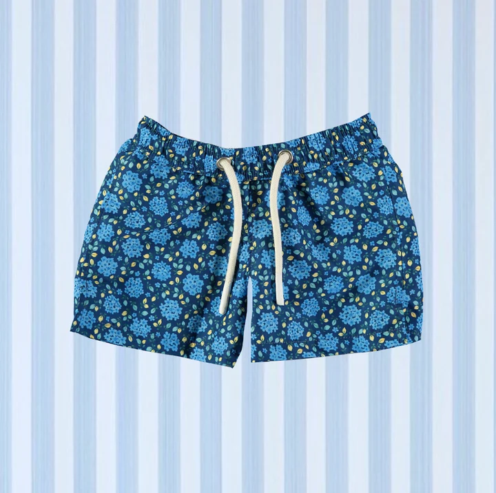 BAÑADOR NIÑO FLORES AZULES