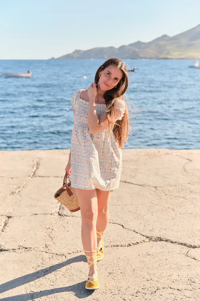 Vestido frunces mujer 