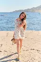 Vestido frunces mujer 