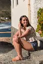 Top frunces mujer 