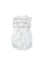 Pelele sin mangas blanco smock multicolor