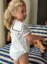 Pelele blanco marinero 