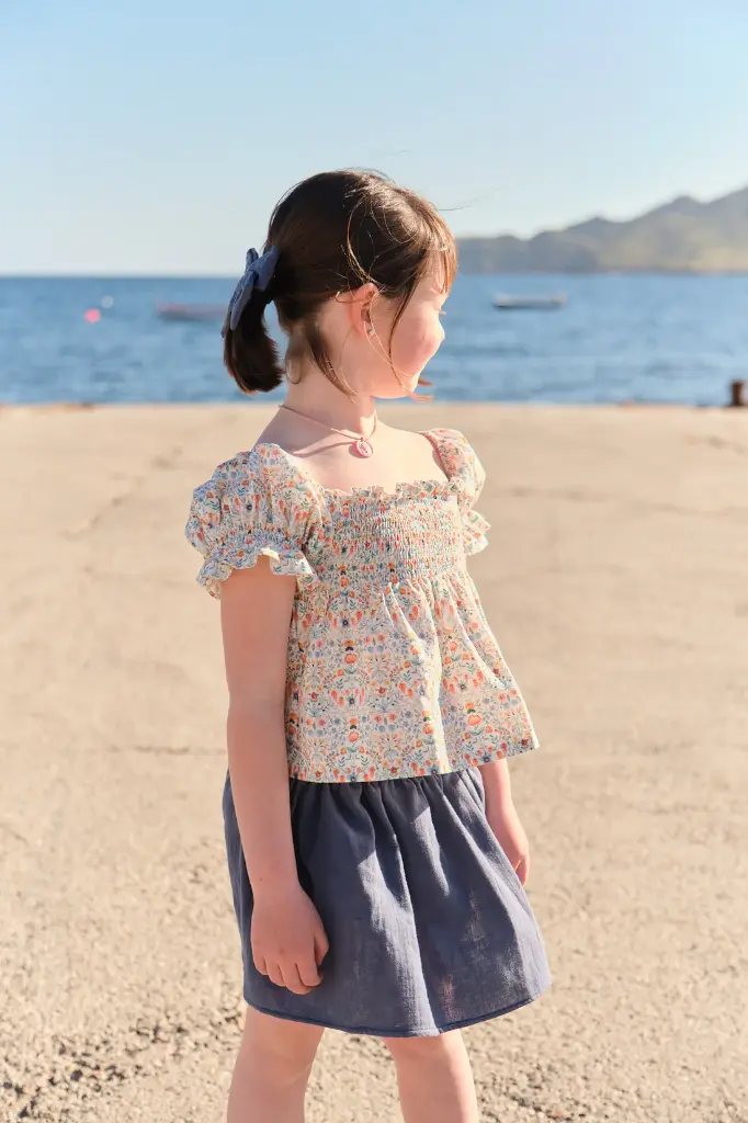 Top frunces niña