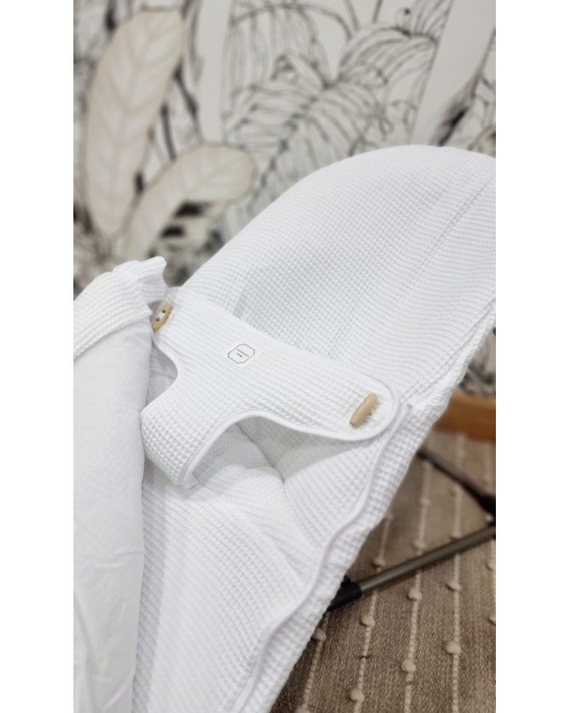 Funda Hamaca BabyJorn con saco Wafle blanco