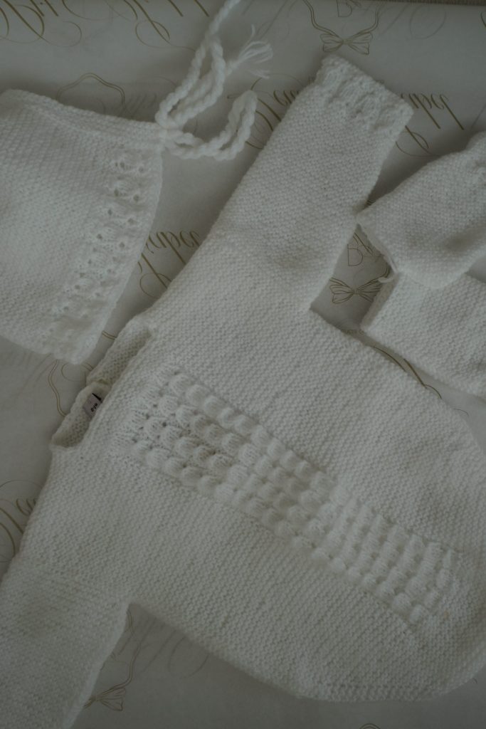 Set bodie de punto Ochos | Blanco 