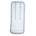 Colchoneta con volante vichy azul 