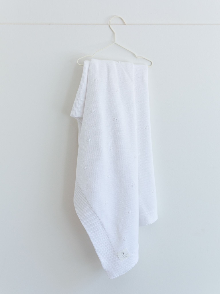 Manta de punto blanca