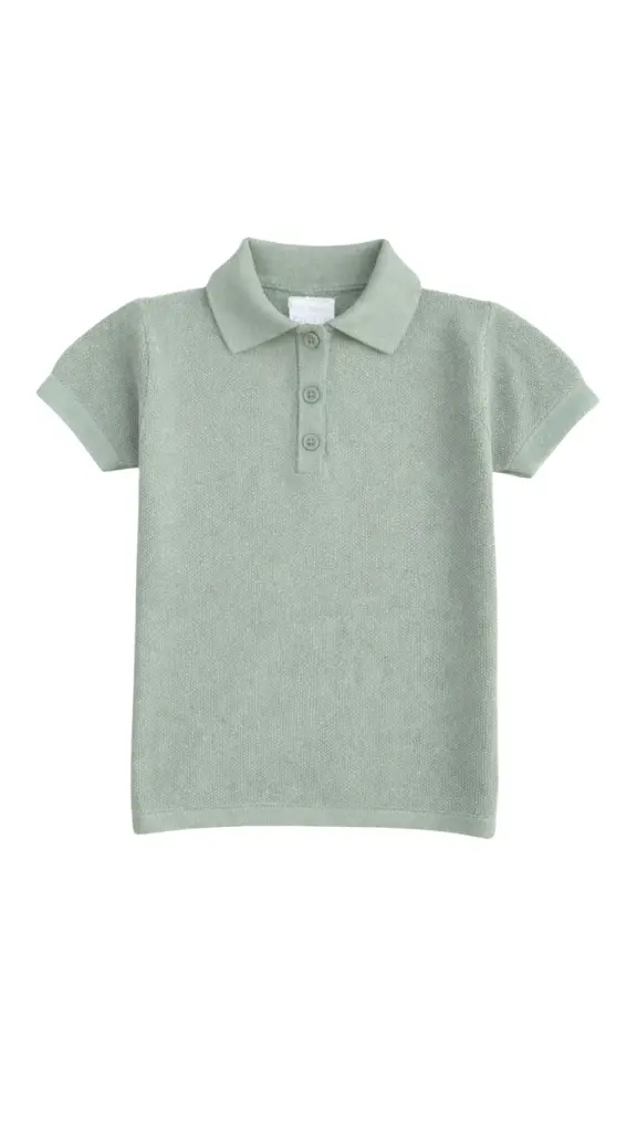 POLO KNIT MANGA CORTA VERDE AGUA