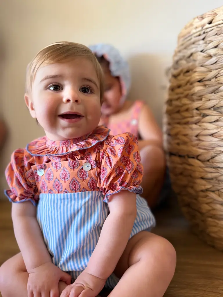 Blusa cuello volante Dalia Naranja