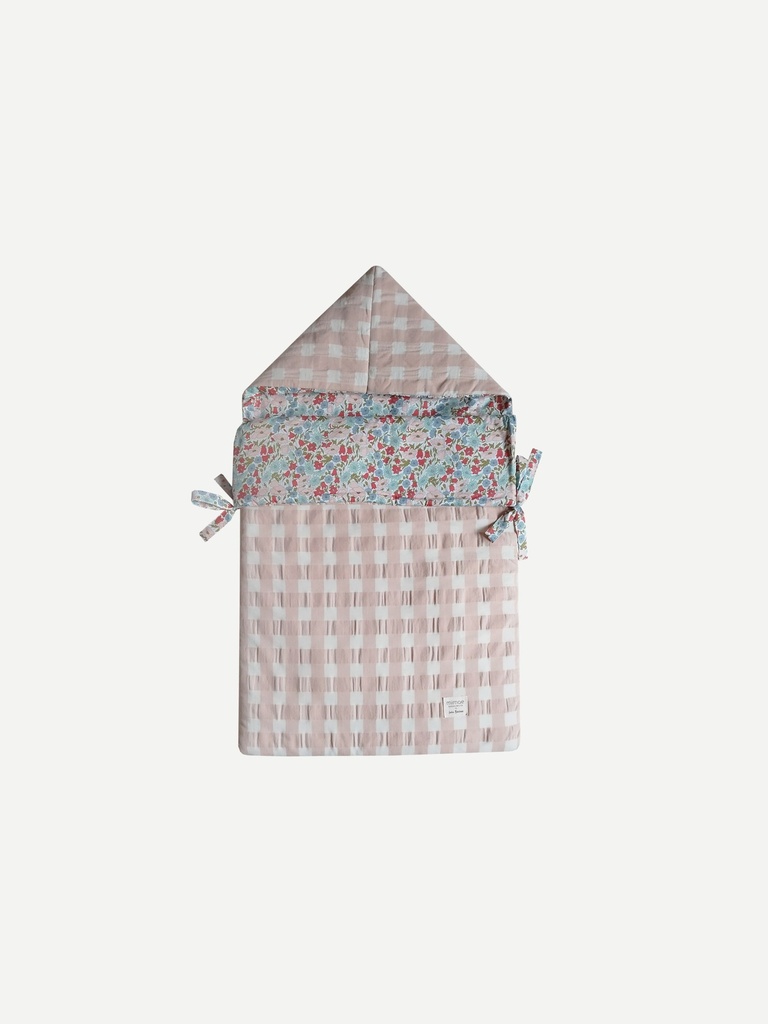 Saco Capazo Liberty Lucia y Vichy rosa