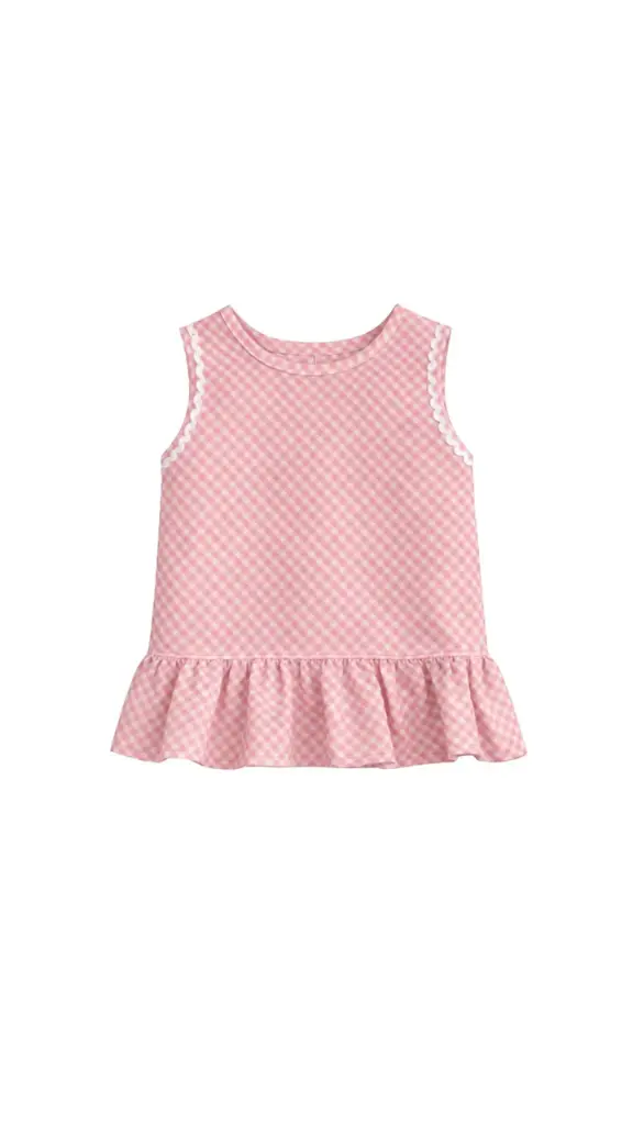 BLUSA MANGA CORTA VICHY MANTELINI