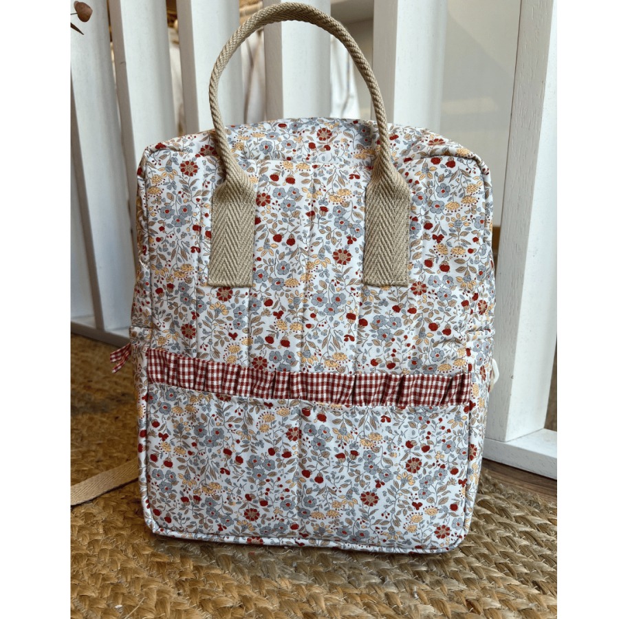 Mochila infantil cuadrada flor Candela 