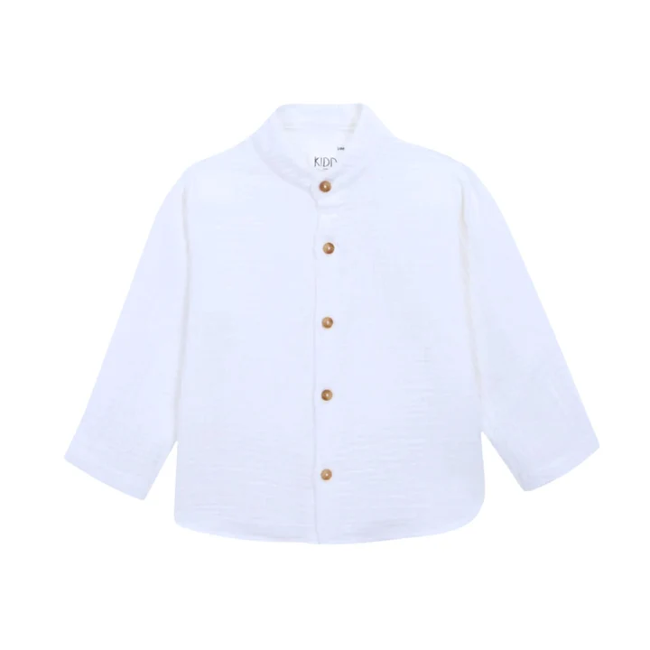 CAMISA MAO BAMBULA BLANCA BOTONES TORTUGA
