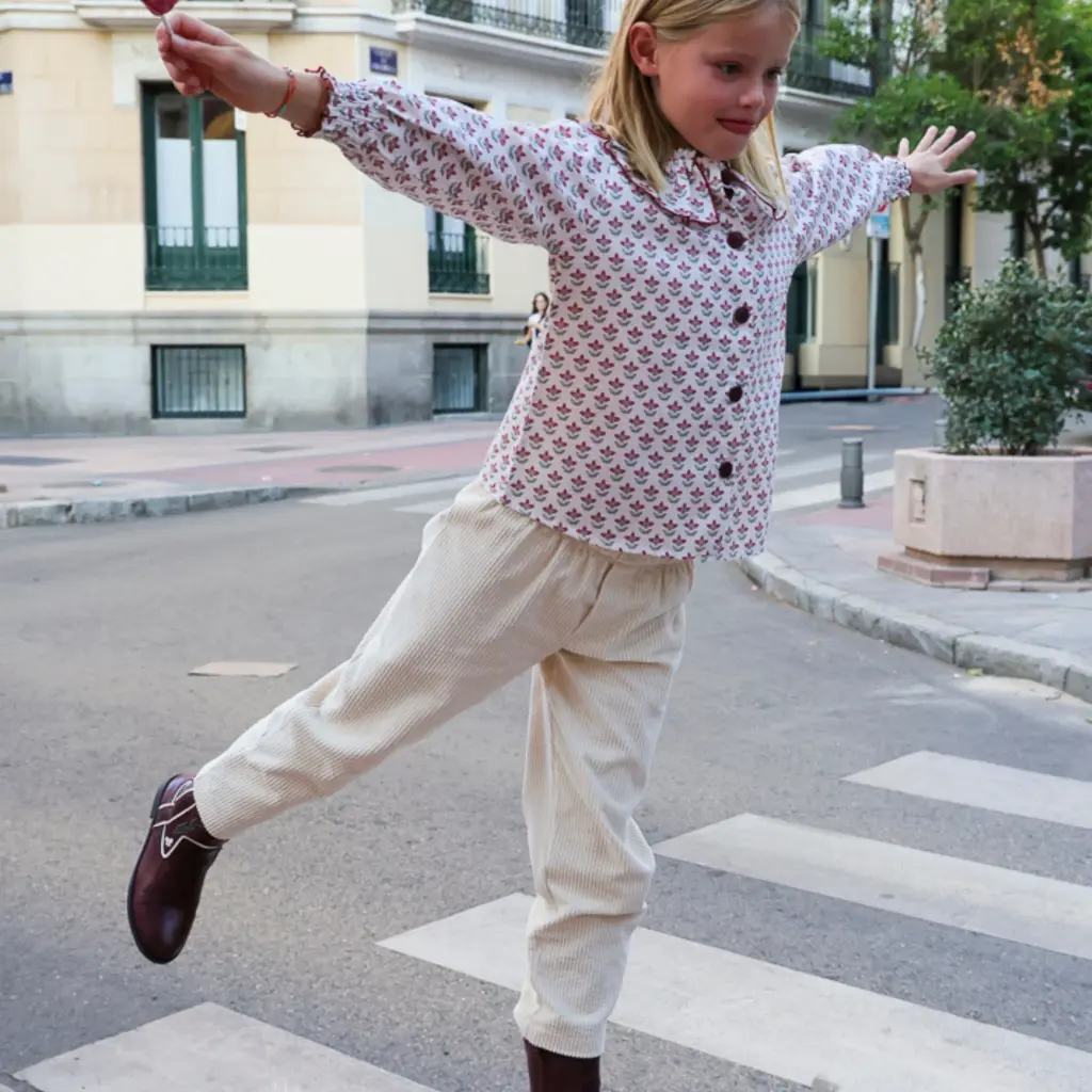 PANTALON PAPER PANA GRUESA CREMA
