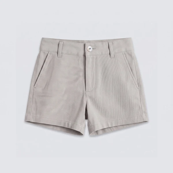 Pantalón corto sarga beige