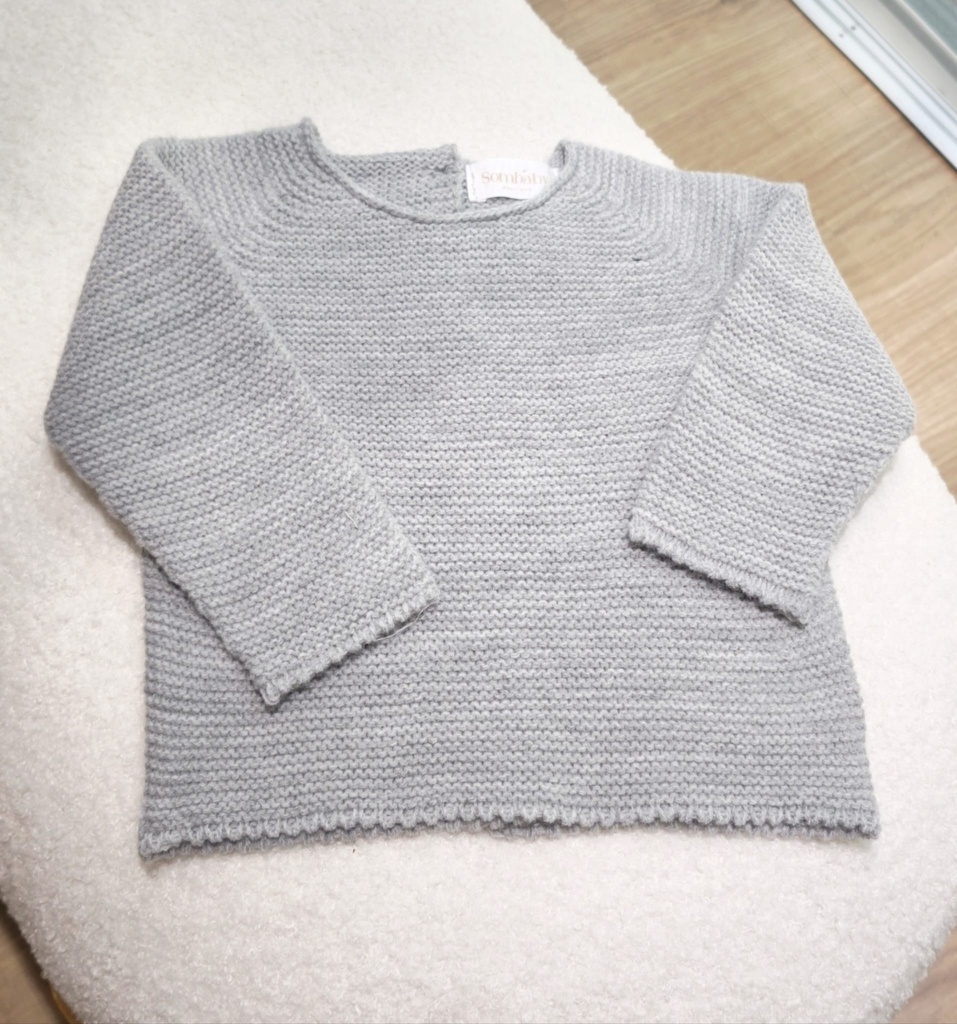 Jersey liso invierno gris claro