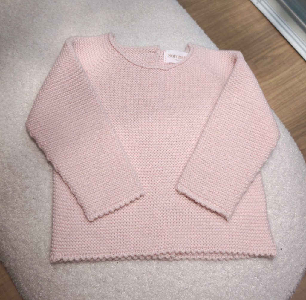 Jersey liso invierno rosa bebé