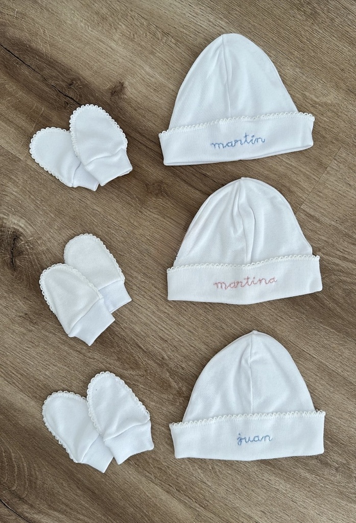 pack gorrito y manoplas 