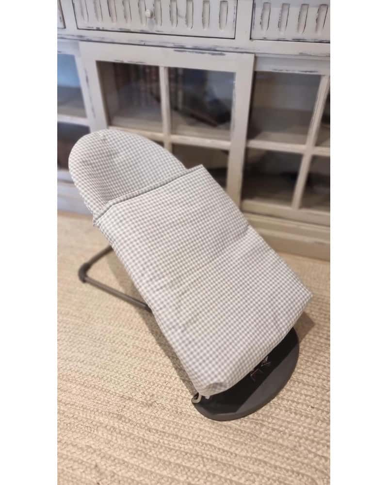 Funda Hamaca BabyJorn con saco Vichy gris