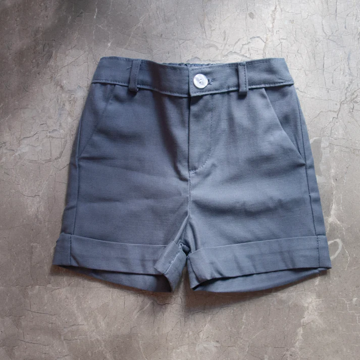 Pantalón corto sarga azul jean