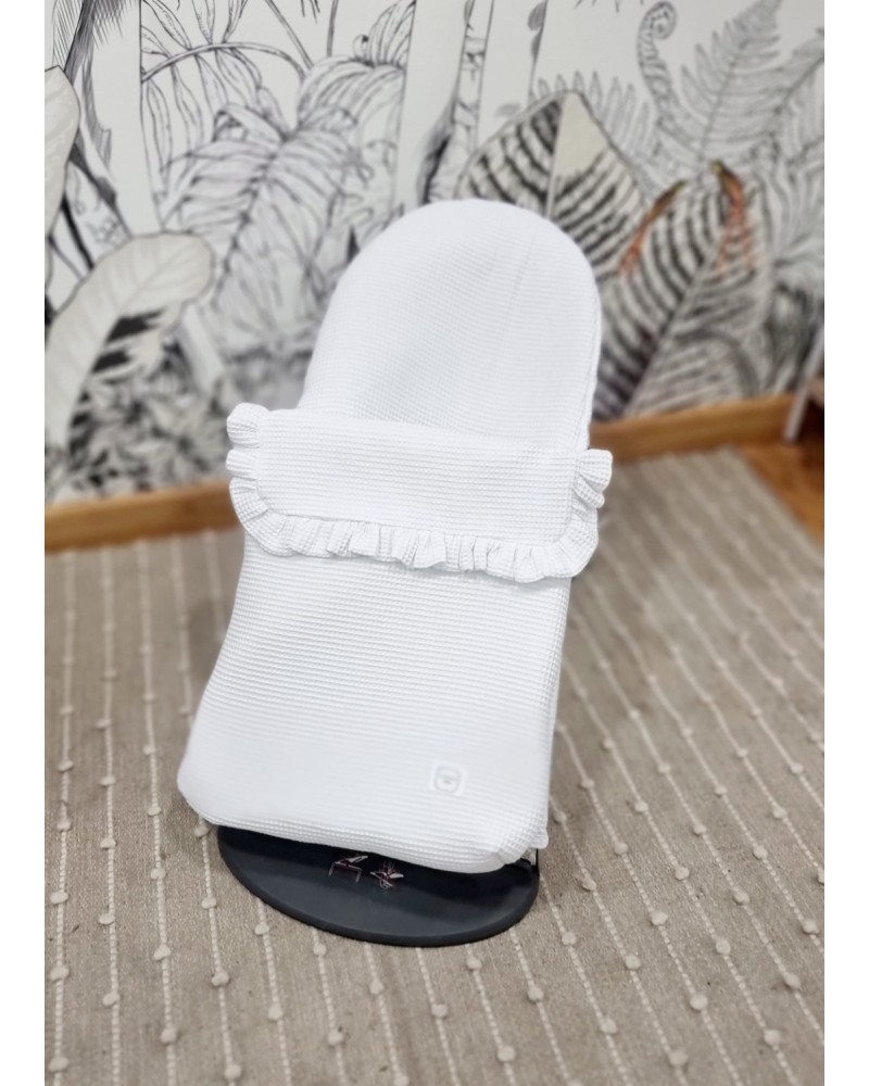 Funda Hamaca BabyJorn con saco Wafle blanco