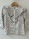 Camisa de flores gris