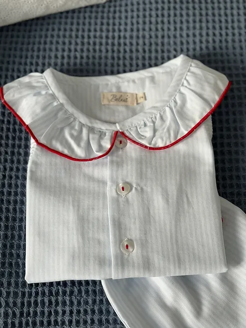 Pujama Paris azul y rojo 