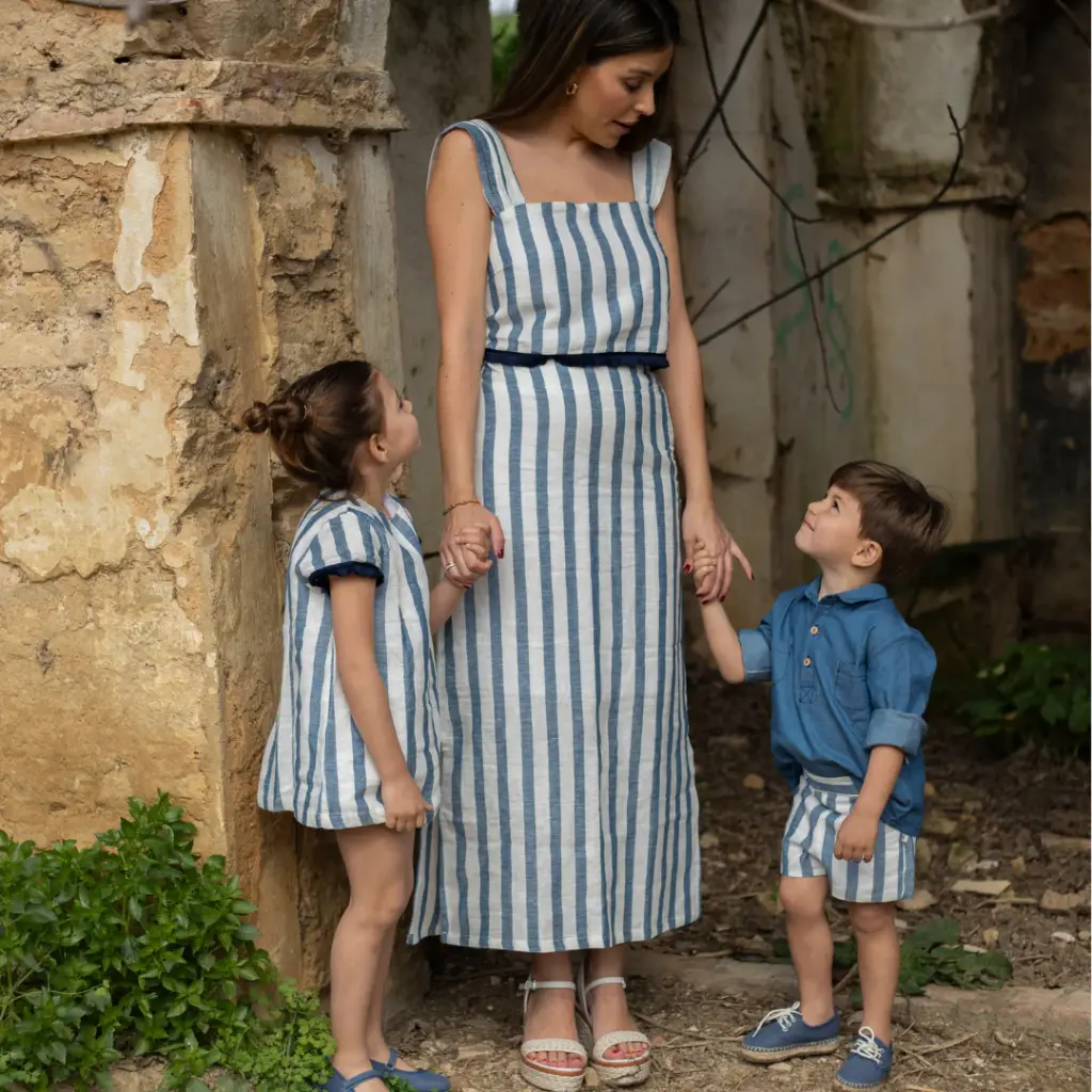 Top mujer Lino 'Le ciel bleu'