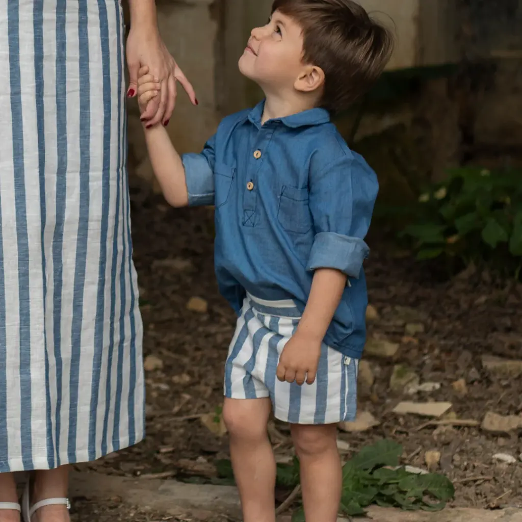 Pantalon Lino 'Le ciel bleu'