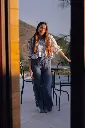Camisa volantes flores mujer 
