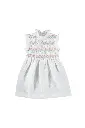 Vestido blanco smock multicolor 