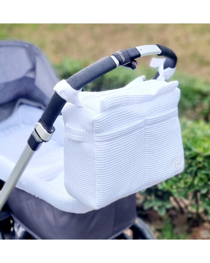 Bolso Carrito Grande Wafle Blanco