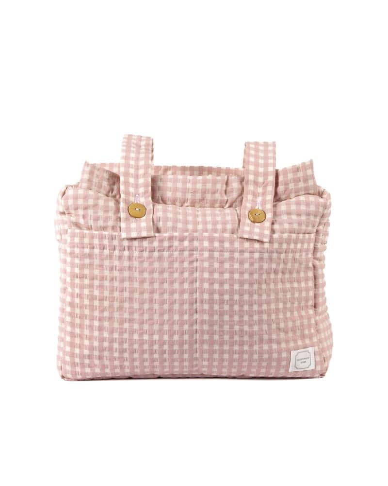 Bolso carrito grande vichy rosa 