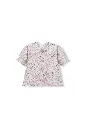 BLUSA CRUZADA FLORES ROSAS Y VERDES