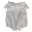Pelele cuello nido de abeja blanco 