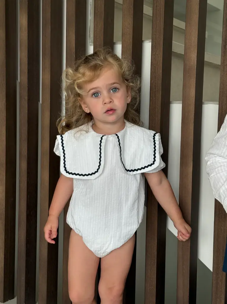 Pelele blanco marinero 