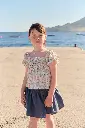 Top frunces niña
