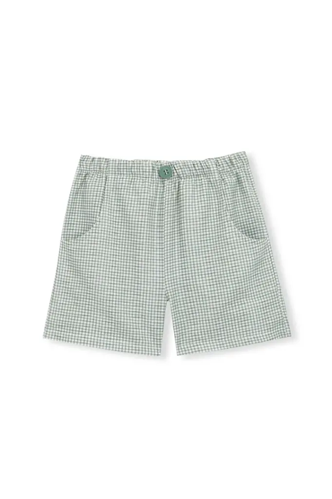 PANTALÓN CORTO VICHY VERDE 