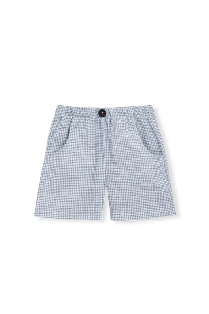 PANTALÓN CORTO VICHY AZUL 