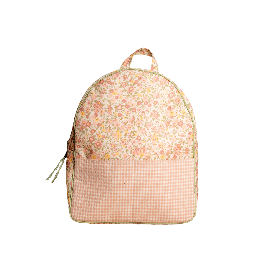 Mochila infantil con bolsillo flor Paula