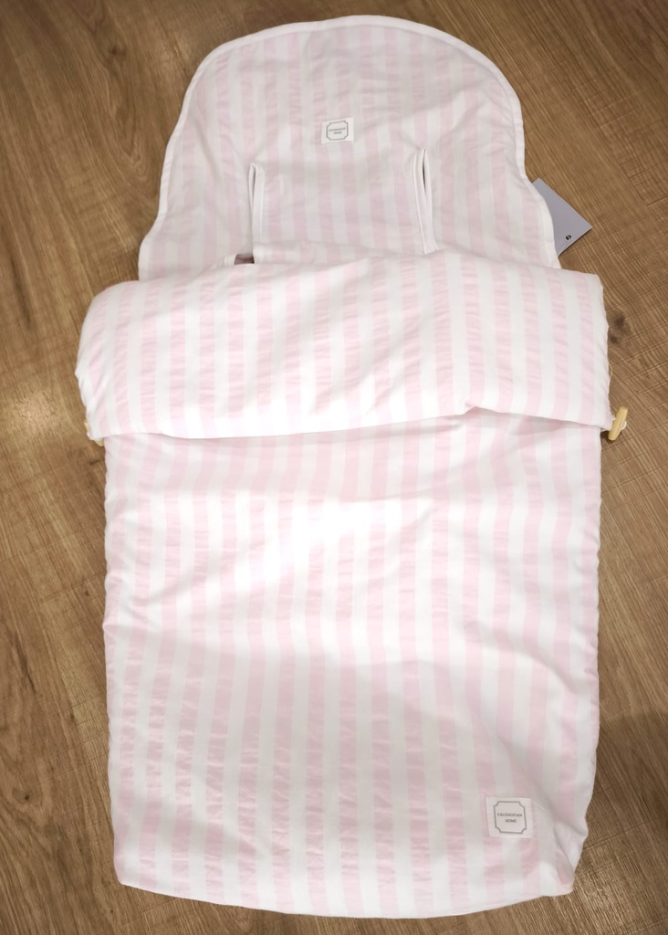 Saco de silla raya rosa 